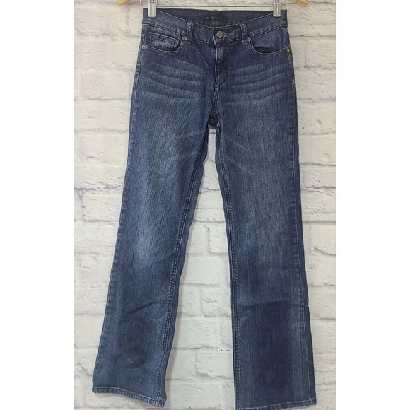 Joe's Jeans Girl's 14 Blue Medium Wash Straight Leg Stretch Pockets Whiskering - Picture 1 of 8